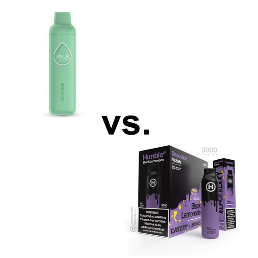 Humble 3000 Puff Disposable vs. Myle Meta Bar 3000 Puff Disposable