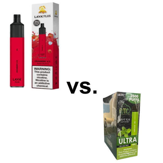 Lava Plus 2600 Puff Disposable vs. Fume Ultra 2500 Puff Disposable