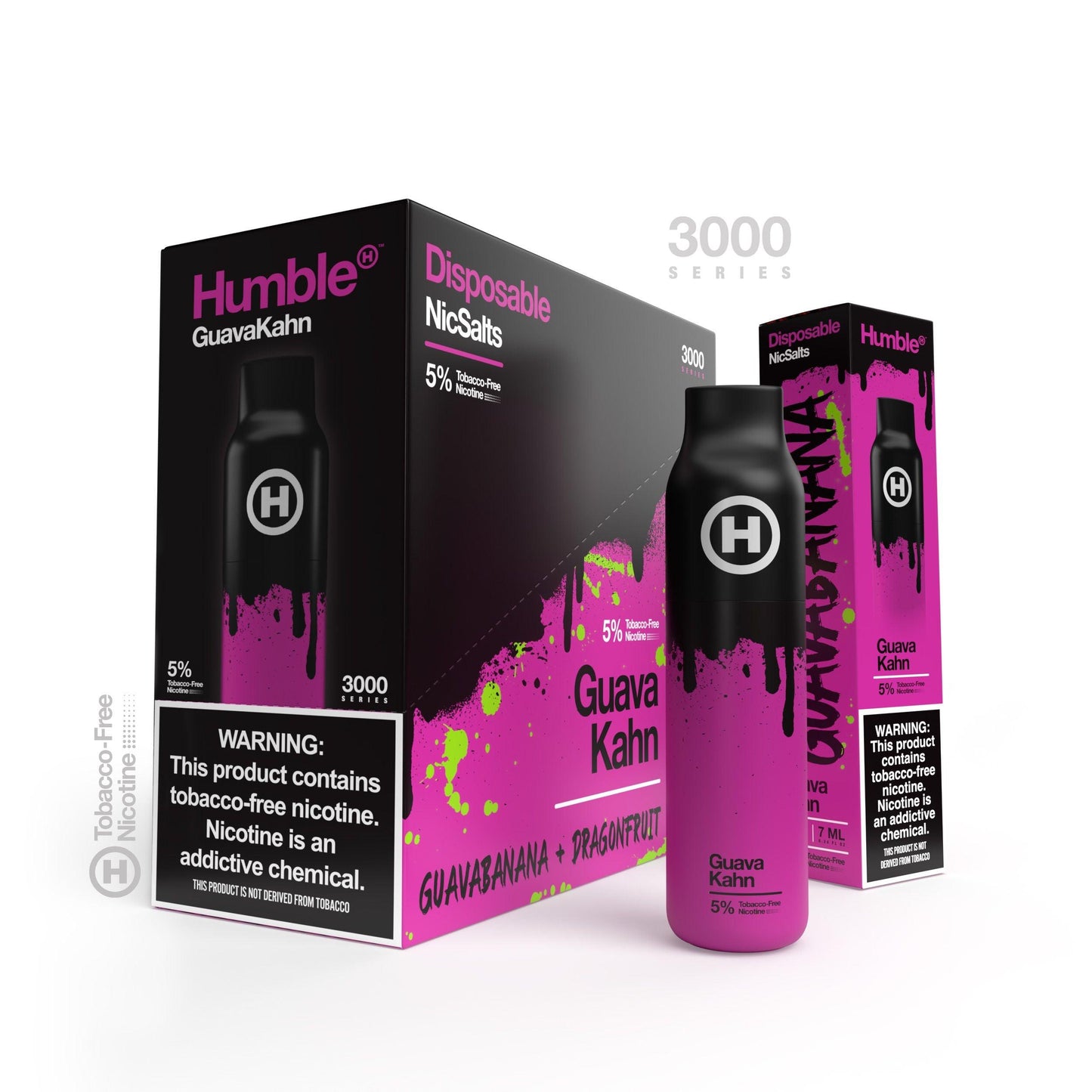 Humble 3000 Puff Disposable Vape Wholesale 10 Pack Guava Kahn
