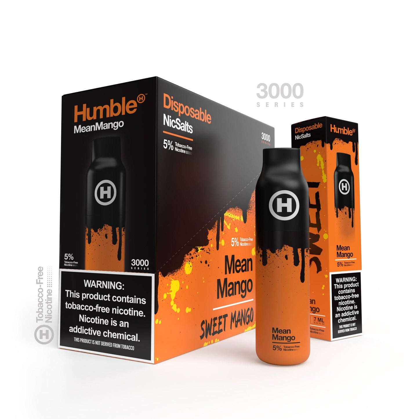 Humble 3000 Puff Disposable Vape Wholesale 10 Pack Mean Mango