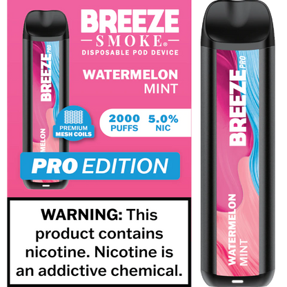 Breeze Smoke Pro Edition 2000 Puff Disposable Vape Device Wholesale 10 Pack