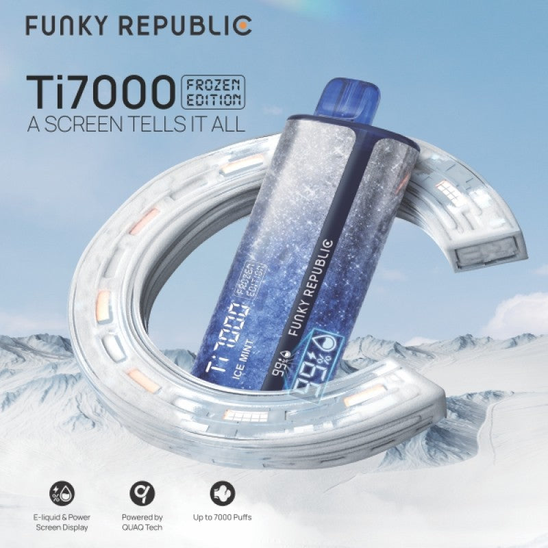 Funky Republic Ti7000 Disposable Vape Device Wholesale 5 Pack