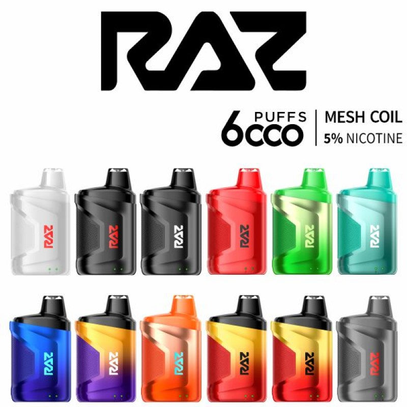 Raz CA6000 Puff Disposable Vape Wholesale 10 Pack