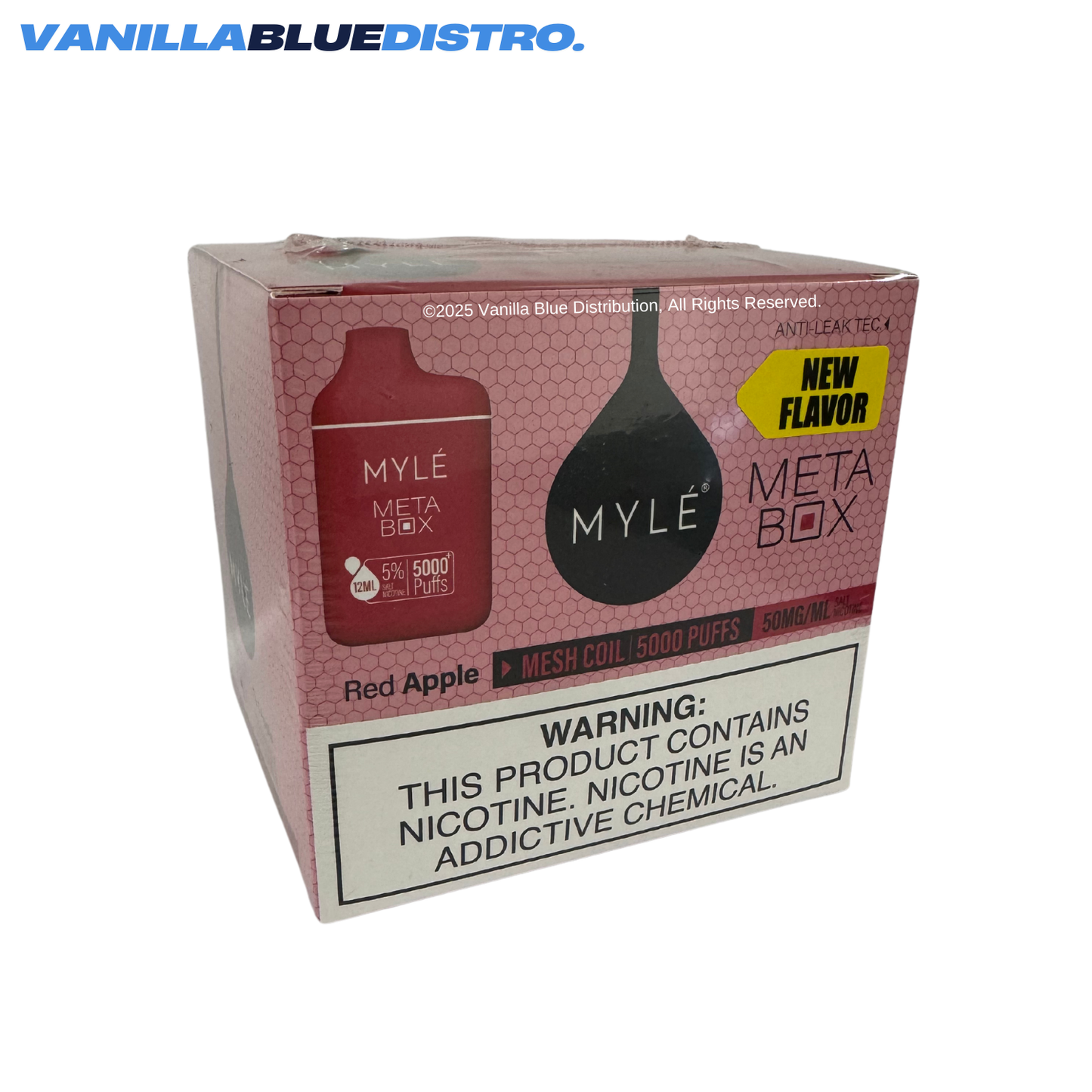 Myle Meta Box 5000 Puffs Disposable Vape Red Apple Wholesale