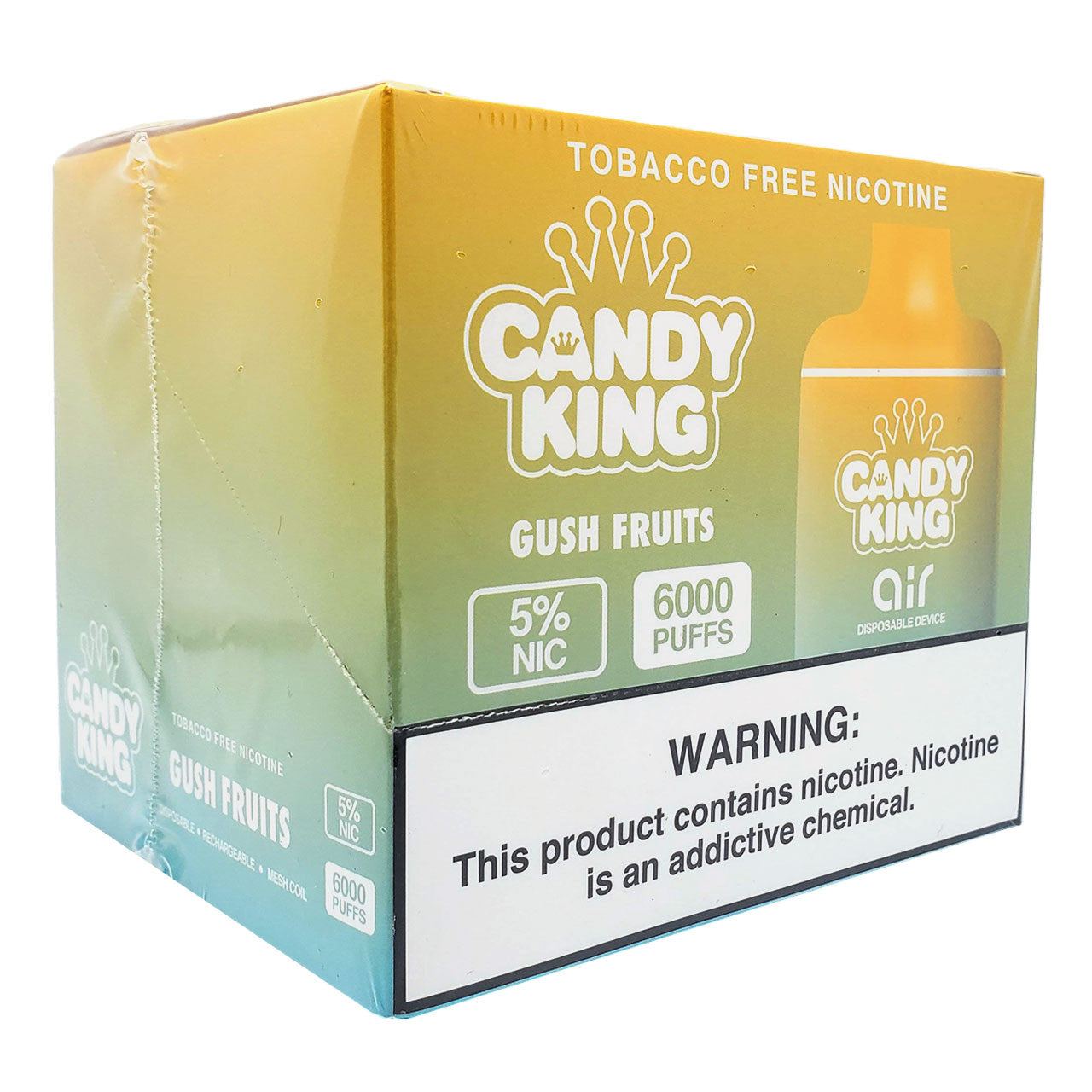 Candy King Air 6000 Puff Disposable Vape Wholesale 10 Pack Gush Fruits
