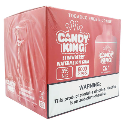 Candy King Air 6000 Puff Disposable Vape Wholesale 10 Pack Strawberry Watermelon Bubble Gum