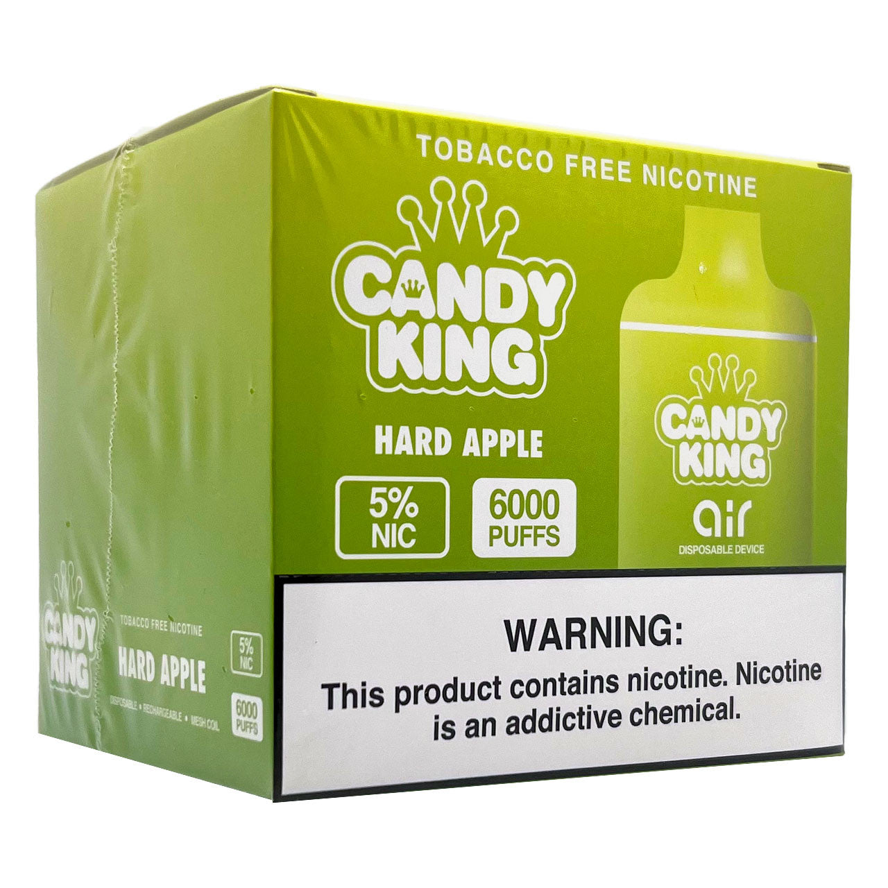 Candy King Air 6000 Puff Disposable Vape Wholesale 10 Pack Hard Apple