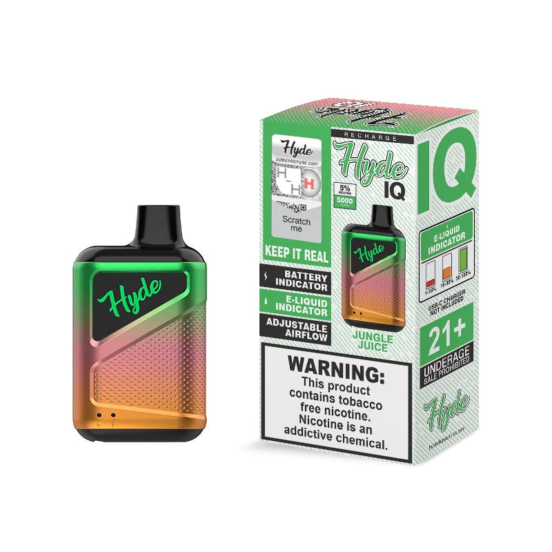 Hyde IQ 5000 Puff Disposable Vape Wholesale 10 Pack Jungle Juice