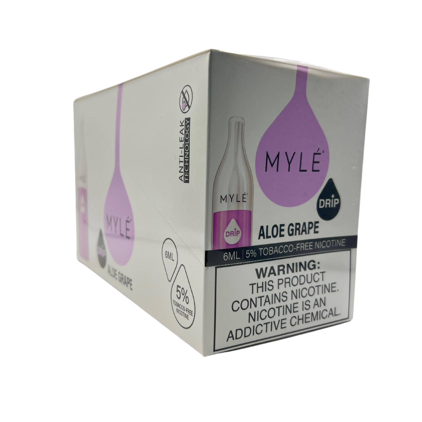 Myle Drip 2000 Puff Disposable Vape Wholesale 10 Pack Aloe Grape