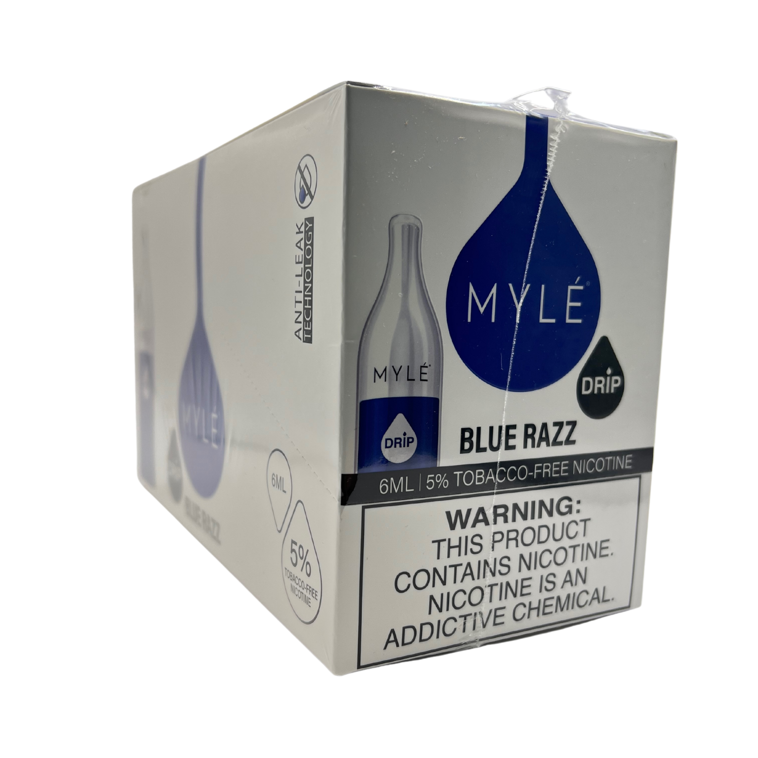Myle Drip 2000 Puff Disposable Vape Wholesale 10 Pack Blue Razz