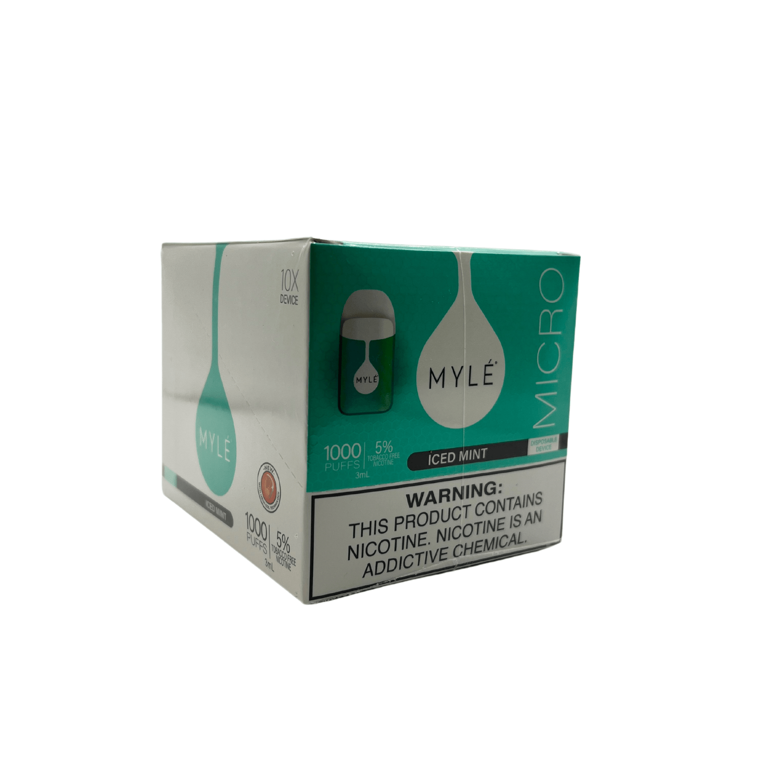 Myle Micro Disposable Vape Wholesale 10 Pack Iced Mint