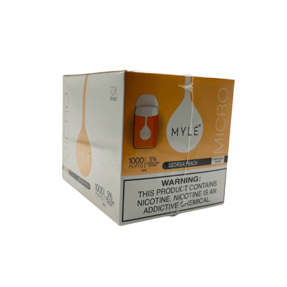 Myle Micro Disposable Vape Wholesale 10 Pack Georgian Peach