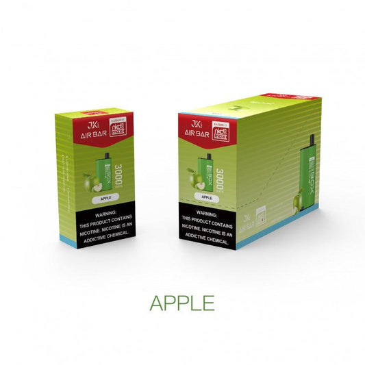 Air Bar Box & Naked 100 Max 3000 Puff Disposable Vape Wholesale 10 pack Apple