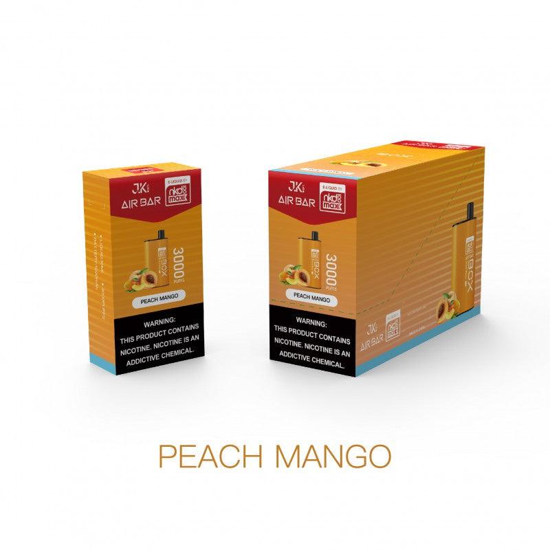 Air Bar Box & Naked 100 Max 3000 Puff Disposable Vape Wholesale 10 pack Peach Mango