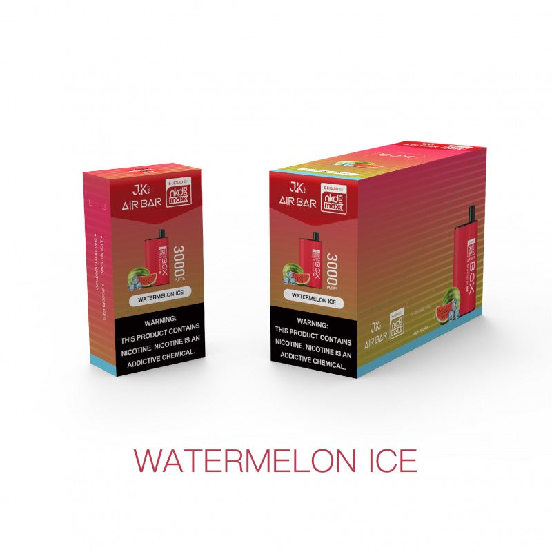 Air Bar Box & Naked 100 Max 3000 Puff Disposable Vape Wholesale 10 pack Watermelon Ice
