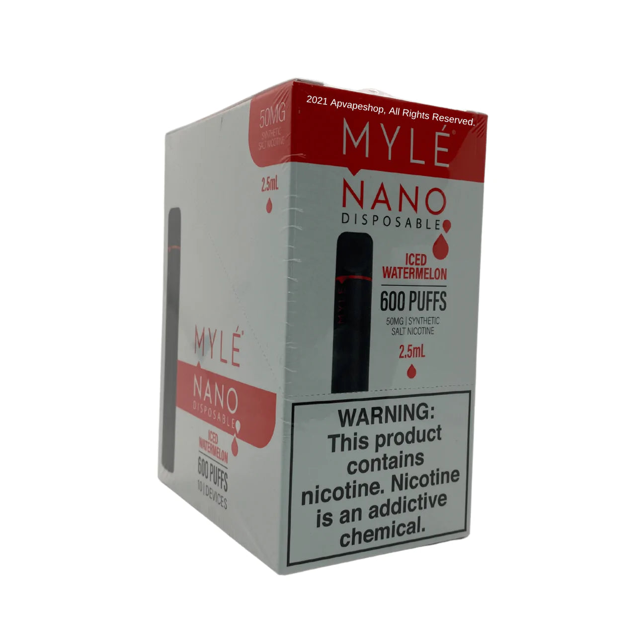Myle Nano Disposable Vape Wholesale 10 Pack Iced Watermelon