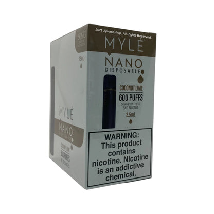 Myle Nano Disposable Vape Wholesale 10 Pack Coconut Lime