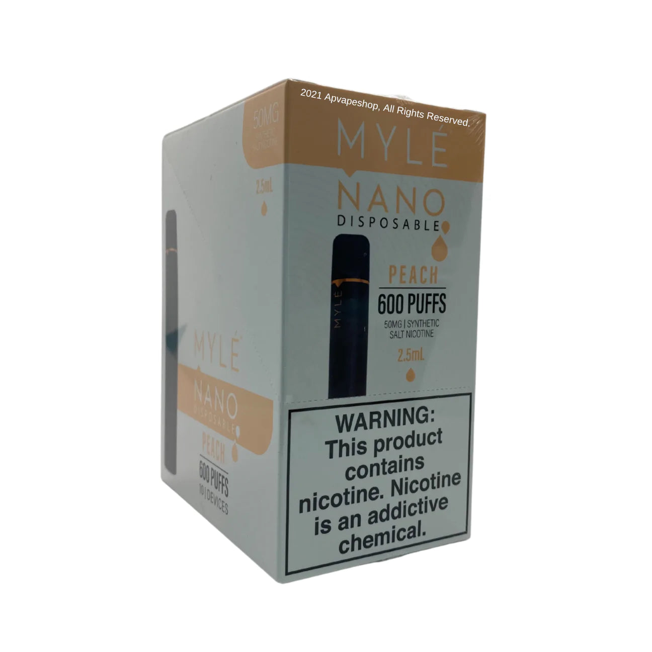 Myle Nano Disposable Vape Wholesale 10 Pack Peach