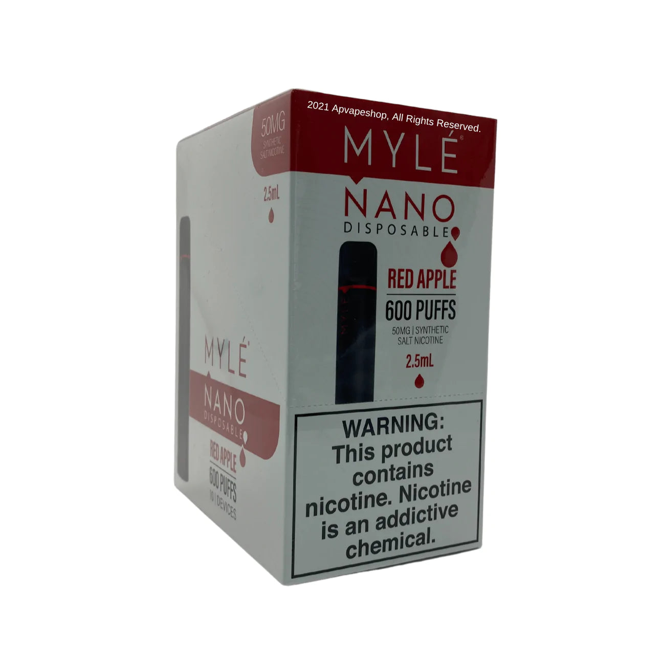 Myle Nano Disposable Vape Wholesale 10 Pack Red Apple