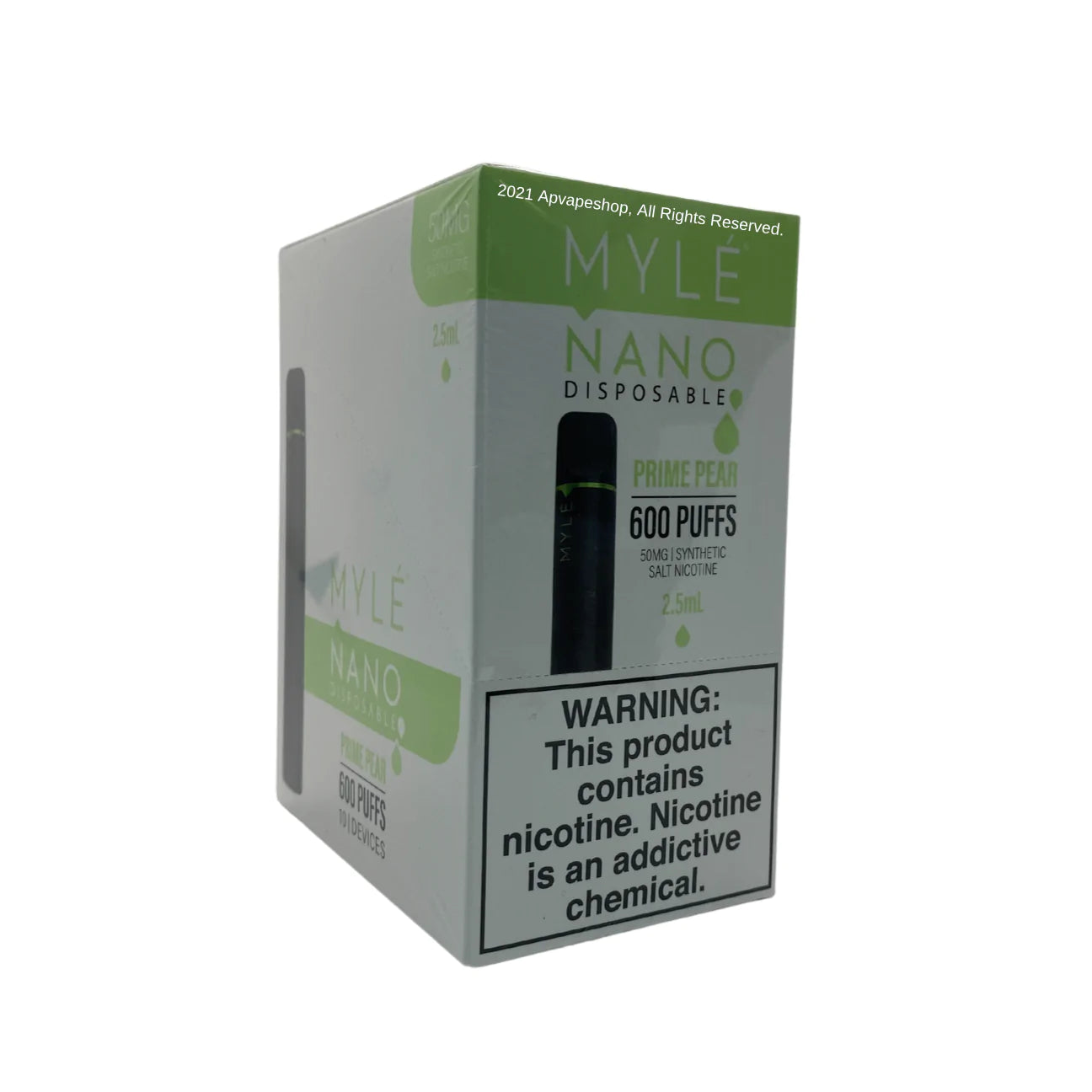 Myle Nano Disposable Vape Wholesale 10 Pack Prime Pear